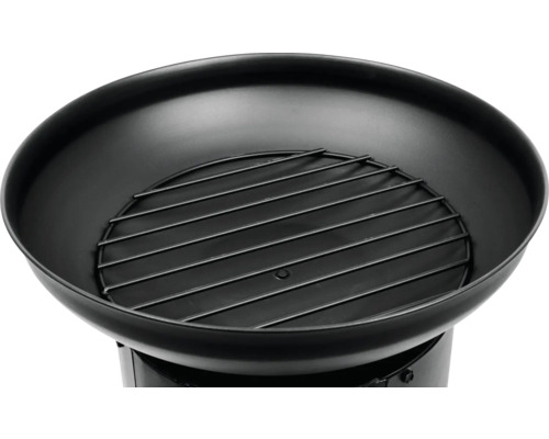 Feuerschale aus Metall mit Grillrost