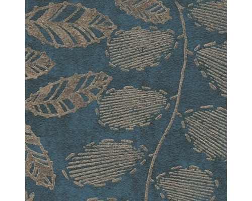 Nahaufnahme eines Dekostoffs mit Blattmuster