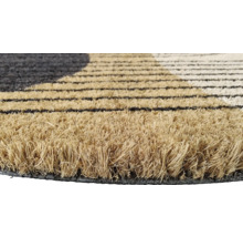 Kokosmatte halbrund Finesse rainbow grey 40x60 cm