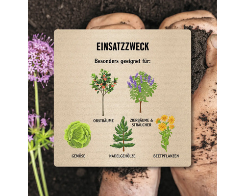 Verwendungszweck: Besonders geeignet für Obstbäume, Zierbäume und Sträucher, Gemüse, Nadelhölzer, Beetpflanzen