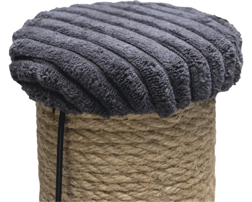 Kratzsäule für Katzen mit Bezug aus Kord und Sisal