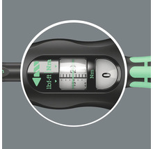 Detailansicht eines Drehmomentschlüssels mit Anzeige in Newtonmeter und lbf-ft