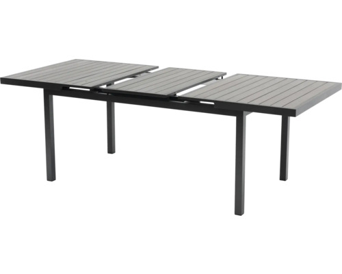 Ausziehbarer Gartentisch mit Gestell und Lamellenoptik