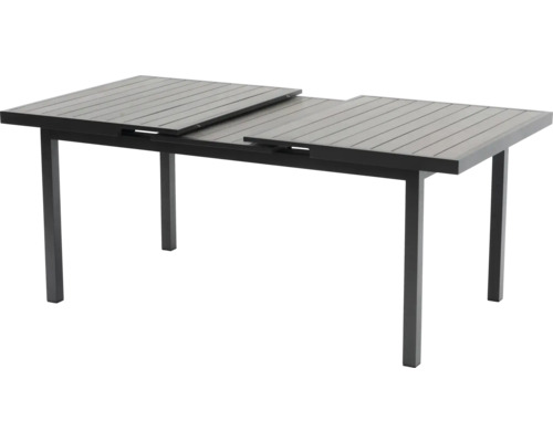Ausziehbarer Gartentisch mit Lamellen