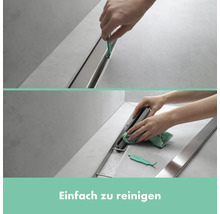 Reinigung einer Duschrinne im Badezimmer