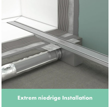 Duschrinne hansgrohe RainDrain Compact 600 mm für flache Installation edelstahl gebürstet 56162800