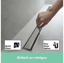 Duschrinne hansgrohe RainDrain Compact 600 mm für flache Installation edelstahl gebürstet 56162800