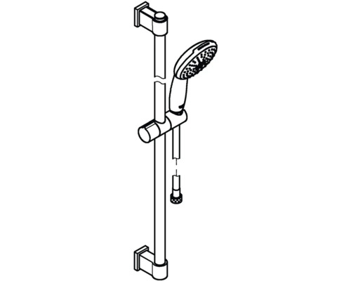 Duschstangenset mit Handbrause für das Badezimmer