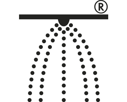 Symbol für Regendusche