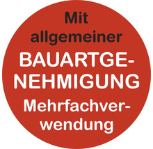 Symbol für allgemeine Bauartgenehmigung zur Mehrfachverwendung