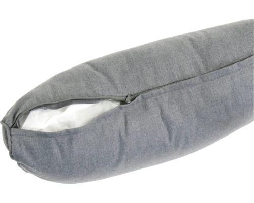 Graues Kissen mit Reißverschluss