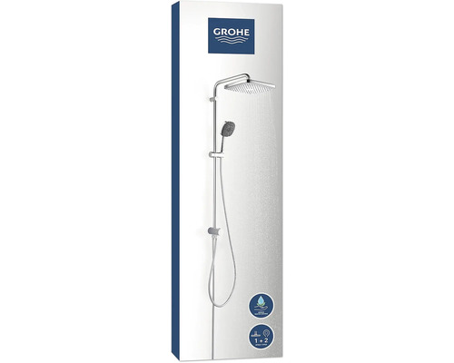 Grohe Logo. Duschsystem mit Kopf- und Handbrause