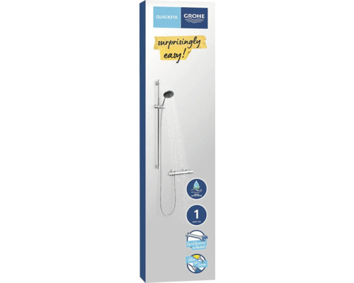Grohe Duschsystemverpackung mit Brausestange, Handbrause und Thermostat