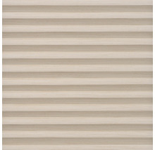 Nahaufnahme einer beigen Plissee-Jalousie