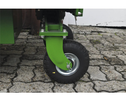 Detailansicht eines Geräterades mit Halterung