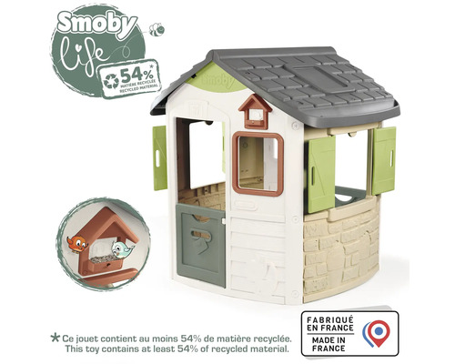 Smoby Life Spielhaus aus Kunststoff mit Fensterläden und Tür