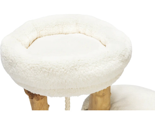 Katzenbaum mit Liegefläche aus Plüsch