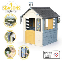 Smoby 4 Seasons Spielhaus mit Windspiel, Wetterfahne, Anemometer, Regenmesser und Spieltafel