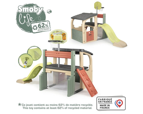 Smoby Klettergerüst mit Rutsche und Basketballkorb