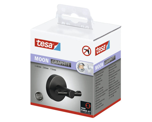 Tesa Moon Graphite Bademantelhaken Verpackung