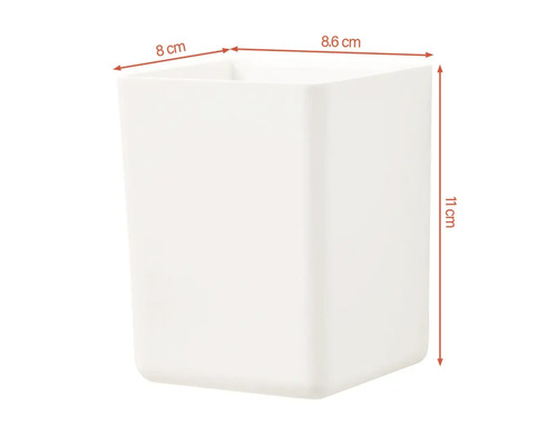 Quadratischer Behälter aus Kunststoff, 11 cm hoch