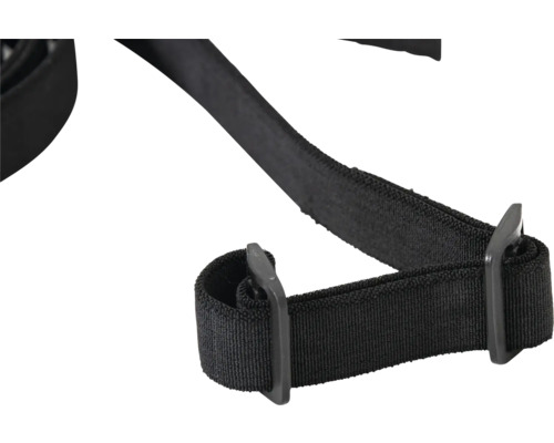 Schwarzer Textil-Helmriemen