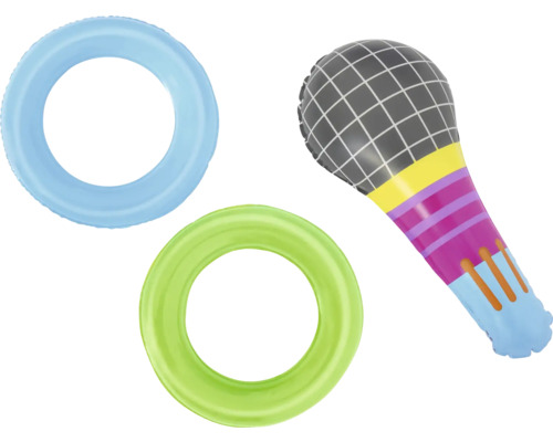 Aufblasbares Set mit Schwimmringen und Mikrofon für den Pool