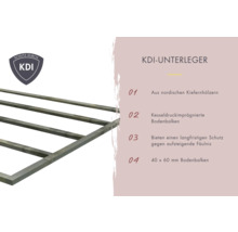 Saunahaus Karibu Sares 1 inkl. 9 kW Bio Ofen u.ext. Steuerung mit Fenster und Ganzglastür aus Klarglas terragrau/weiß