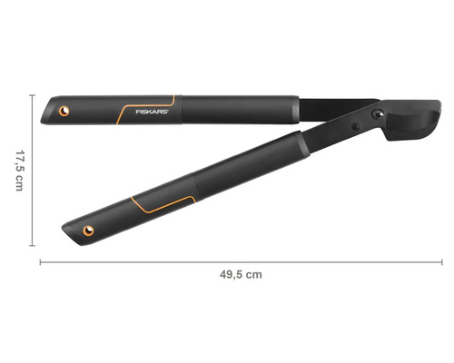 Fiskars Unkrautstecher mit den Maßen 49,5 cm mal 17,5 cm.