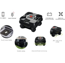 Automatischer Rasenmäher mit ZCS Connect, Smart Assistant, Touchscreen Display, 10 Ah Batterie, elektrischer Schnitthöhenverstellung, 360 Grad Vierradantrieb, Ladekontakt und Ultraschall Hinderniserkennung