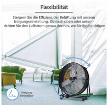 Ventilator mit Neigungseinstellung zur Steigerung der Belüftungseffizienz