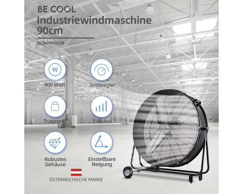 Be Cool Industriewindmaschine 90 Zentimeter