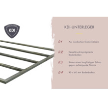 Saunahaus Topas 2 inkl.9kW Ofen u.ext.Steuerung mit Vorraum und bronzierter Ganzglastüre terragrau/weiß