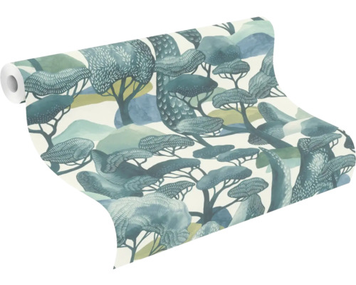 Tapetenrolle mit Baummuster für die Wandgestaltung