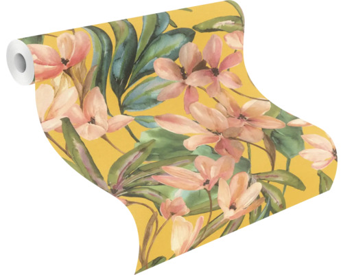 Tapetenrolle mit floralem Muster