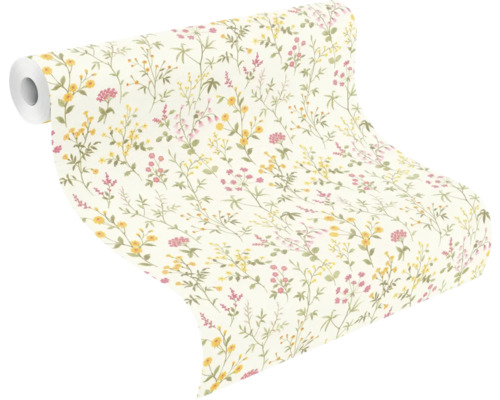 Tapetenrolle mit Blumenmuster