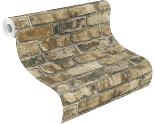 Tapetenrolle mit Backsteindesign