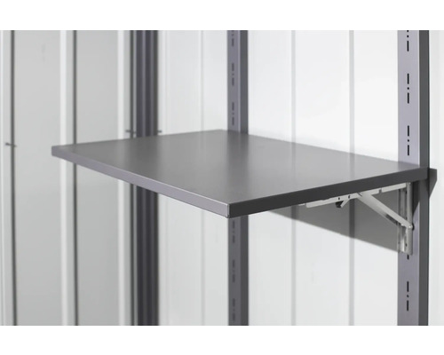 Regalboden aus Metall mit Halterung