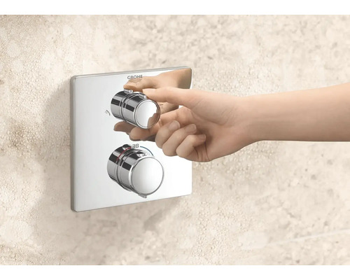 ENKI Unterputz-Duscharmatur Mit Thermostat – Quadratisch, 3 Regler, 3 Anschlüsse – Sichere Badarmatur