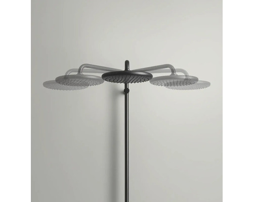 Duschkopf mit rundem Design auf einer Stange für Badezimmer