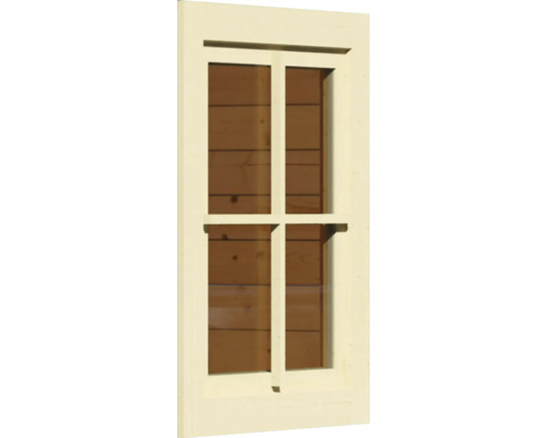 Fensterrahmen aus Holz mit Sprossen