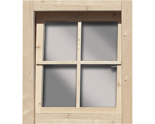 Holzfenster mit vier Scheiben