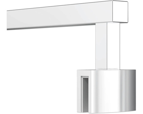 Detailansicht einer Duschstange mit Halterung