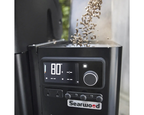 Searwood Grill mit digitaler Steuerung und fallenden Pellets