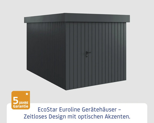 Gartengerätehaus aus Metall mit Tür