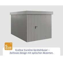 Gartenhaus Hörmann EcoStar Euroline Flachdach, Einzeltür 237 x 325 cm grau