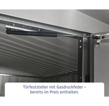Gartenhaus Hörmann EcoStar Euroline Flachdach, Einzeltür 237 x 325 cm grau