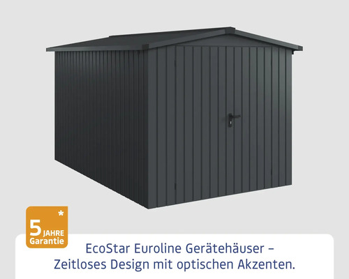 Metall Gerätehaus mit Tür und Dach