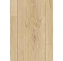 Nahaufnahme von Laminatboden in Holzoptik