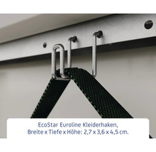 Kleiderhaken Hörmann EcoStar Euroline 2,7 x 3,6 x 4,5 cm silber